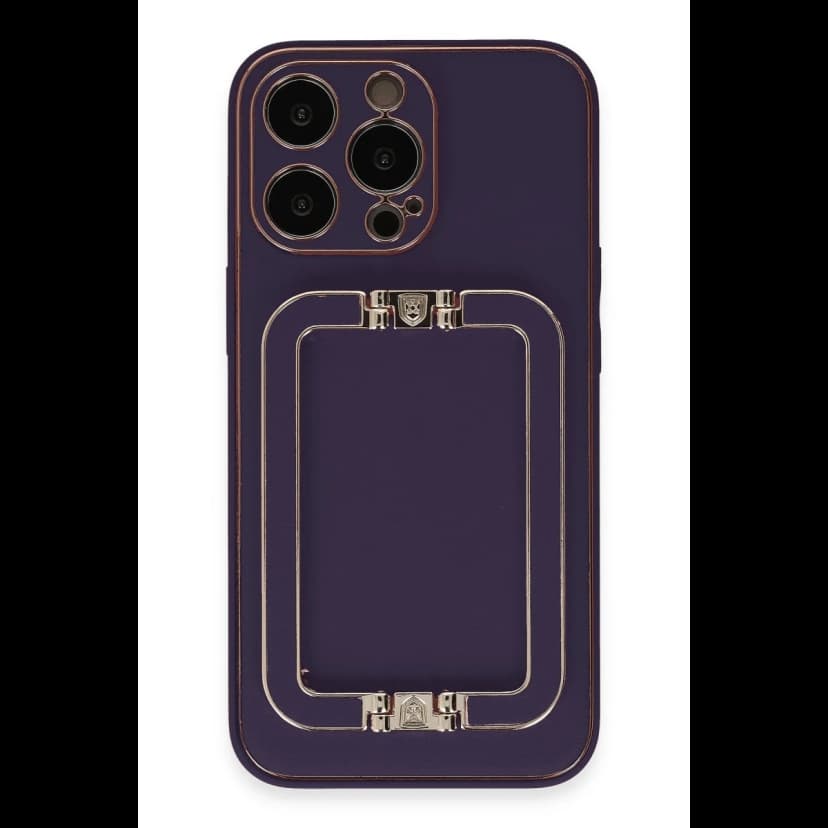 Newface Apple iPhone 13 Pro Max Kılıf Coco Elit Kapak - Derin Mor