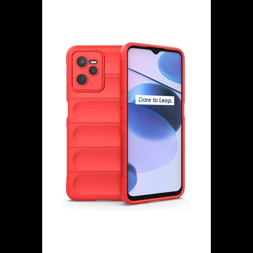 Newface Realme C35 Kılıf Optimum Silikon - Kırmızı