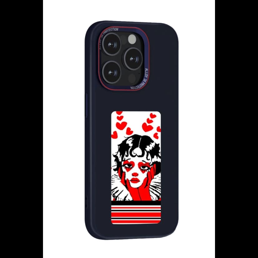 URR Apple iPhone 15 Pro NFC Smart Case Akıllı Kapak - Lacivert