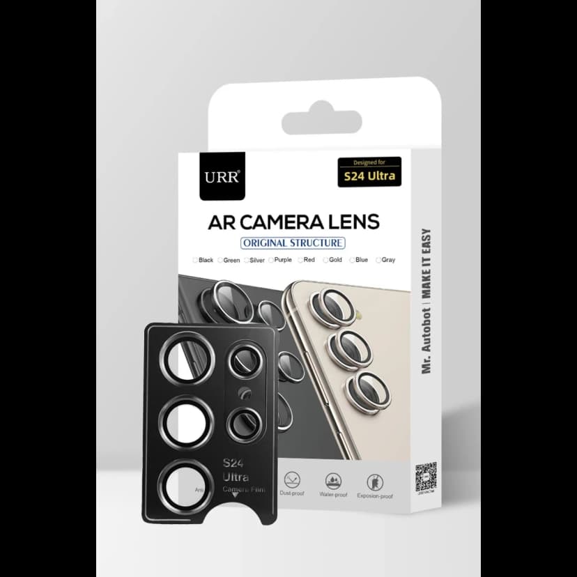 URR Samsung Galaxy S24 Ultra AR Kamera Lens Koruyucu - Titan Gri