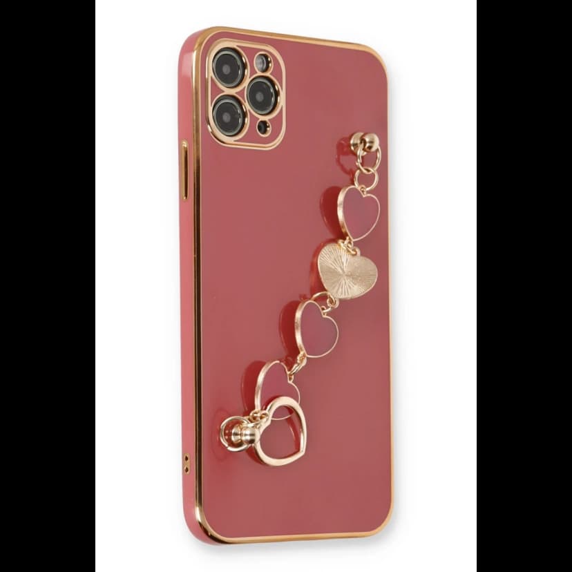 Newface Apple iPhone 11 Pro Kılıf Esila Silikon - Kırmızı