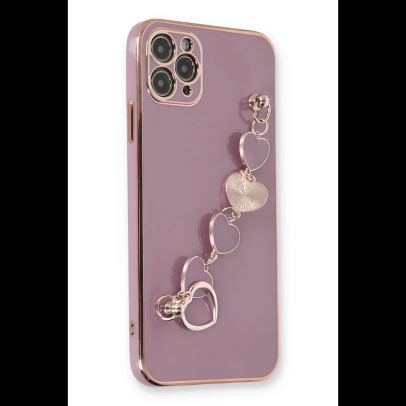Newface Apple iPhone 11 Pro Kılıf Esila Silikon - Mor