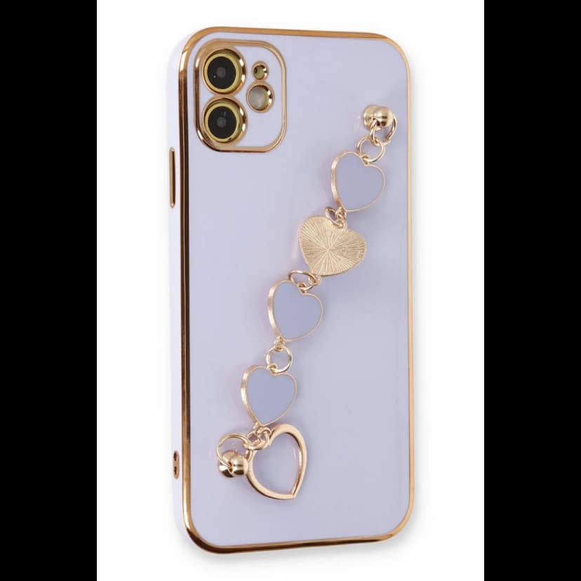 Newface Apple iPhone 12 Kılıf Esila Silikon - Lila