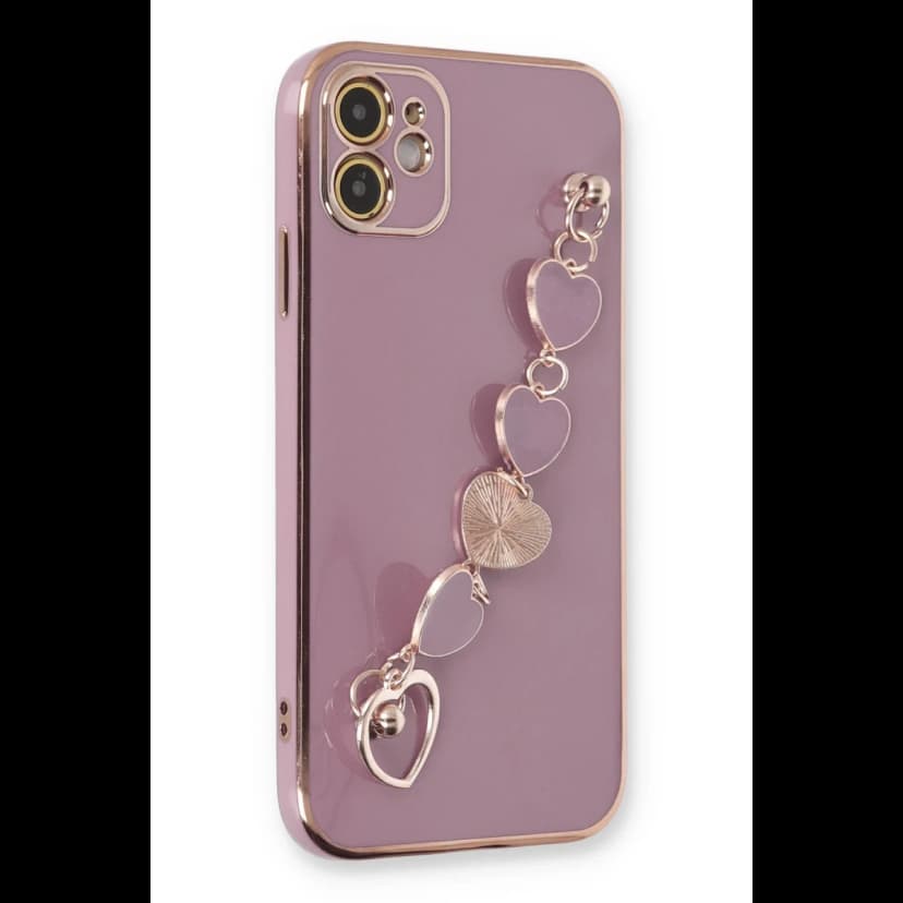 Newface Apple iPhone 12 Kılıf Esila Silikon - Mor