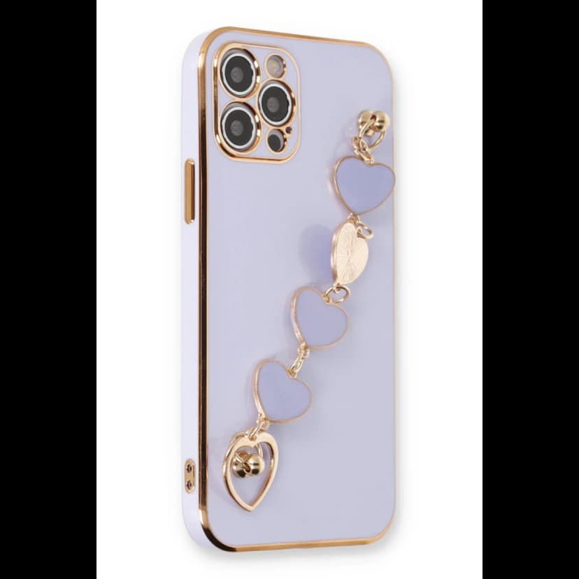 Newface Apple iPhone 12 Pro Max Kılıf Esila Silikon - Lila