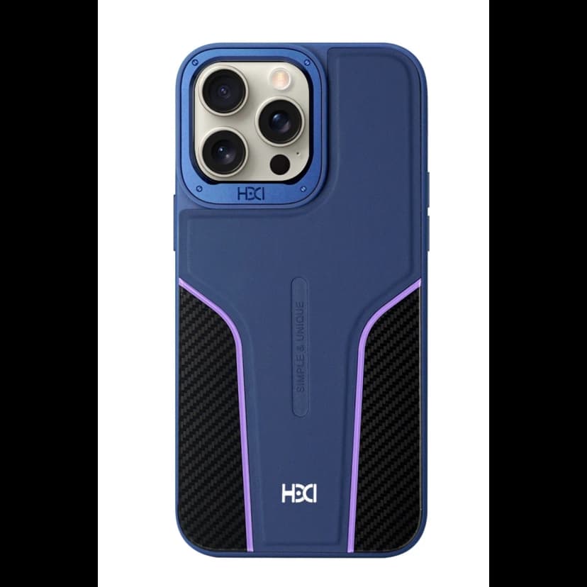 HDD Apple iPhone 14 Pro Max HBC-264 Lambor Karbon Fiber Sport Kapak - Lacivert