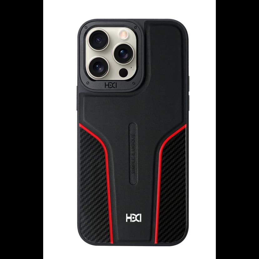 HDD Apple iPhone 15 Pro HBC-264 Lambor Karbon Fiber Sport Kapak - Siyah