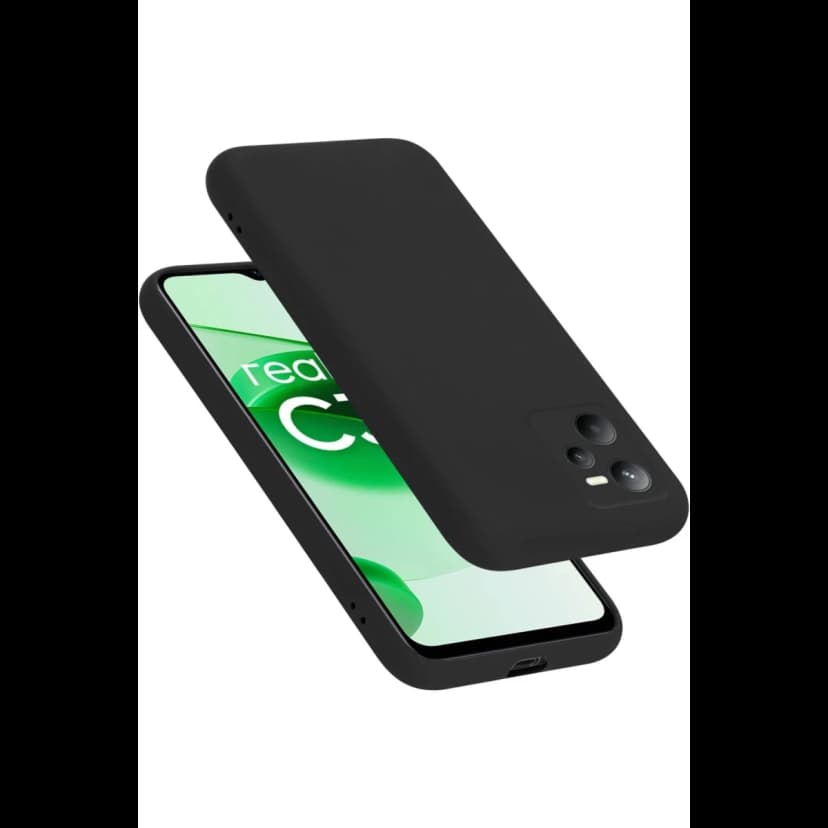 Newface Realme C35 Kılıf First Silikon - Siyah