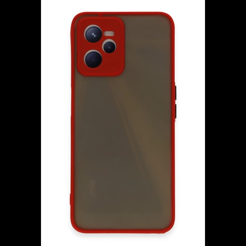 Newface Realme C35 Kılıf Montreal Silikon Kapak - Kırmızı