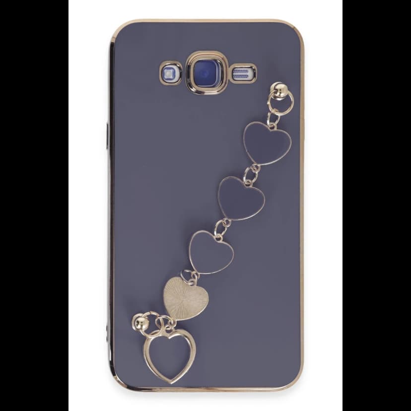 Newface Samsung Galaxy J7 Kılıf Esila Silikon - Gri