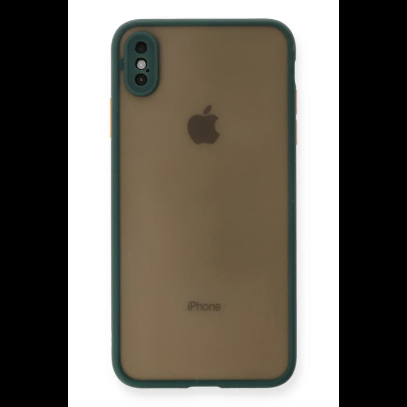 Newface Apple iPhone XS Max Kılıf Montreal Silikon Kapak - Yeşil