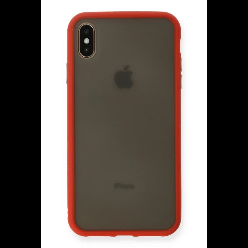 Newface Apple iPhone XS Max Kılıf Montreal Silikon Kapak - Kırmızı