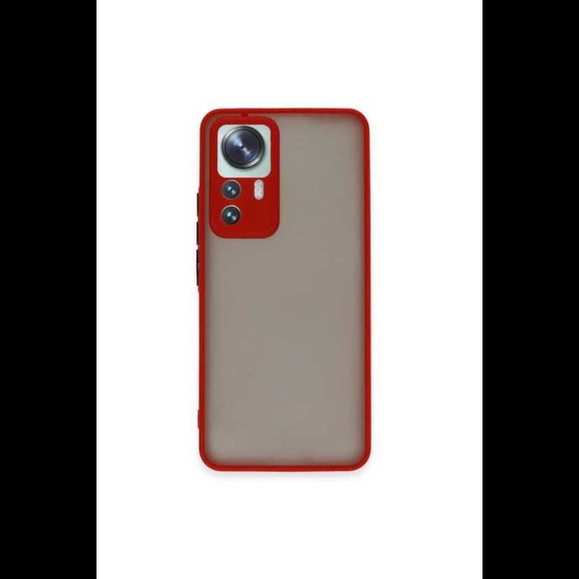 Newface Xiaomi Mi 12T Pro Kılıf Montreal Silikon Kapak - Kırmızı