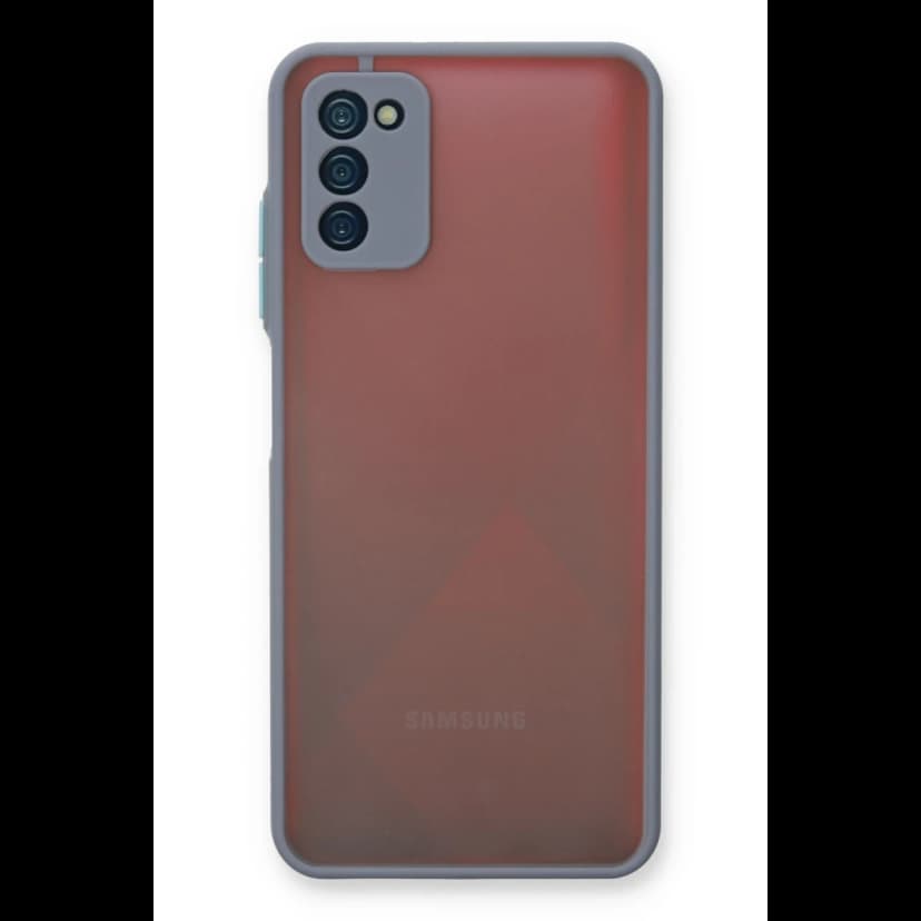 Newface Samsung Galaxy A03S Kılıf Montreal Silikon Kapak - Gri