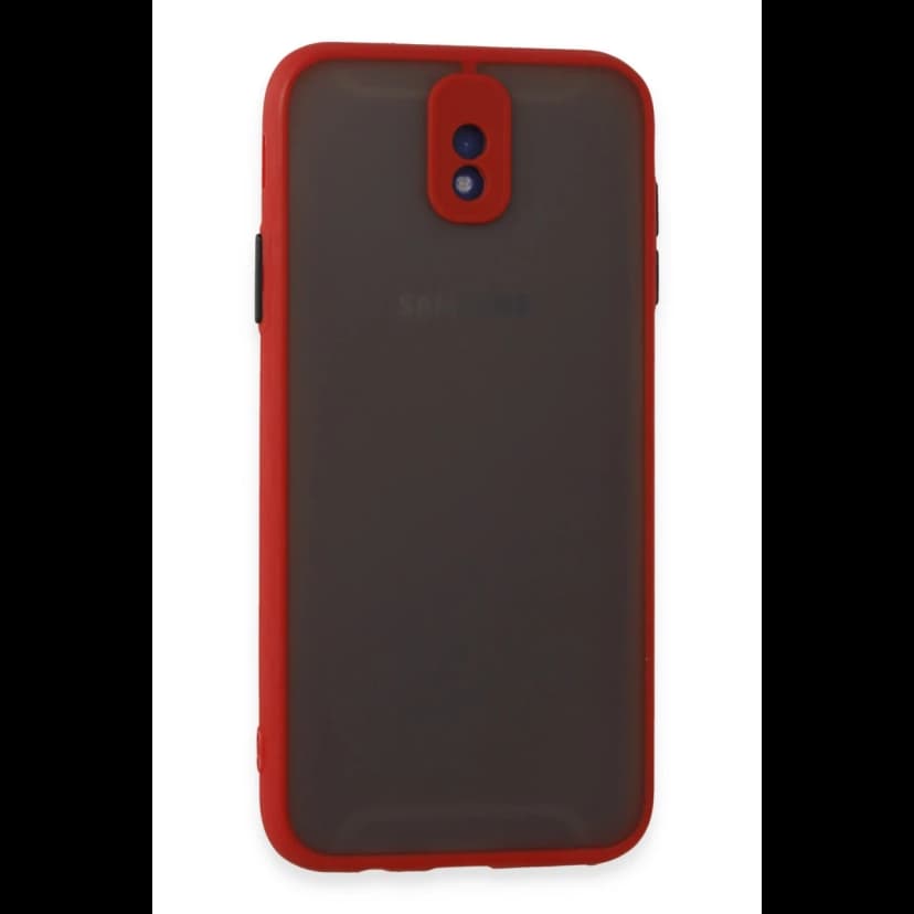 Newface Samsung Galaxy J7 Pro / J730 Kılıf Montreal Silikon Kapak - Kırmızı