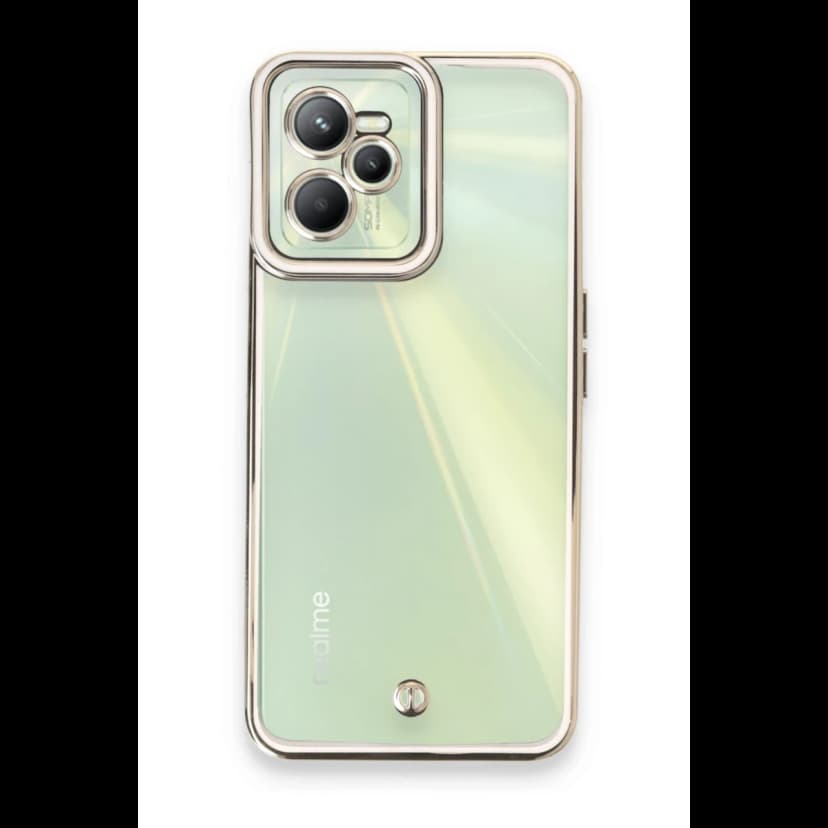 Newface Realme C35 Kılıf Liva Lens Silikon - Beyaz