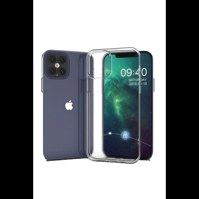 Newface Apple iPhone 12 Kılıf Lüx Şeffaf Silikon