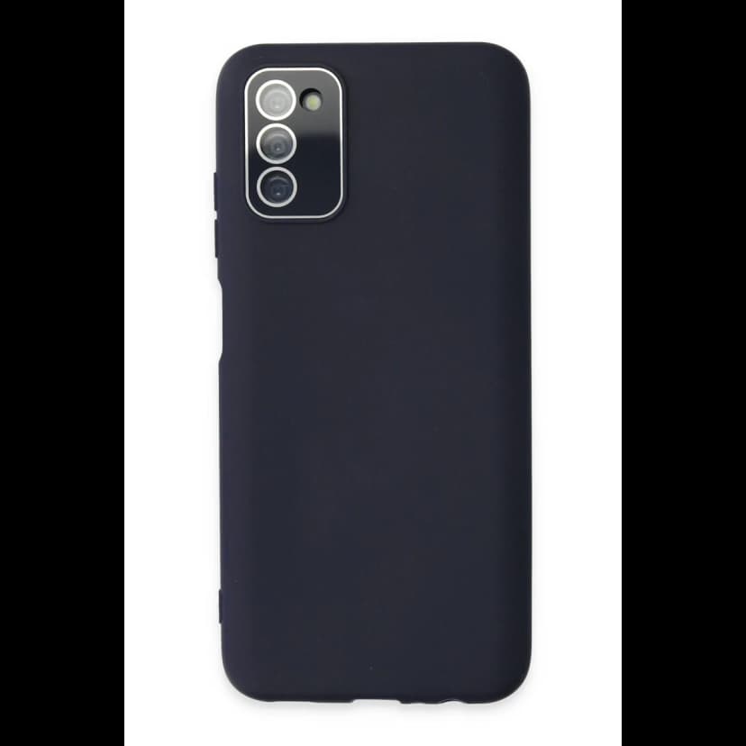 Newface Samsung Galaxy A03S Kılıf Lansman Glass Kapak - Lacivert
