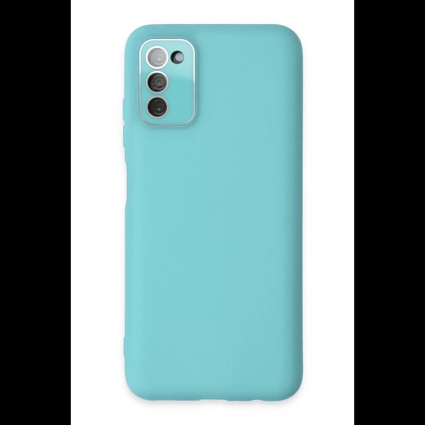 Newface Samsung Galaxy A03S Kılıf Lansman Glass Kapak - Turkuaz