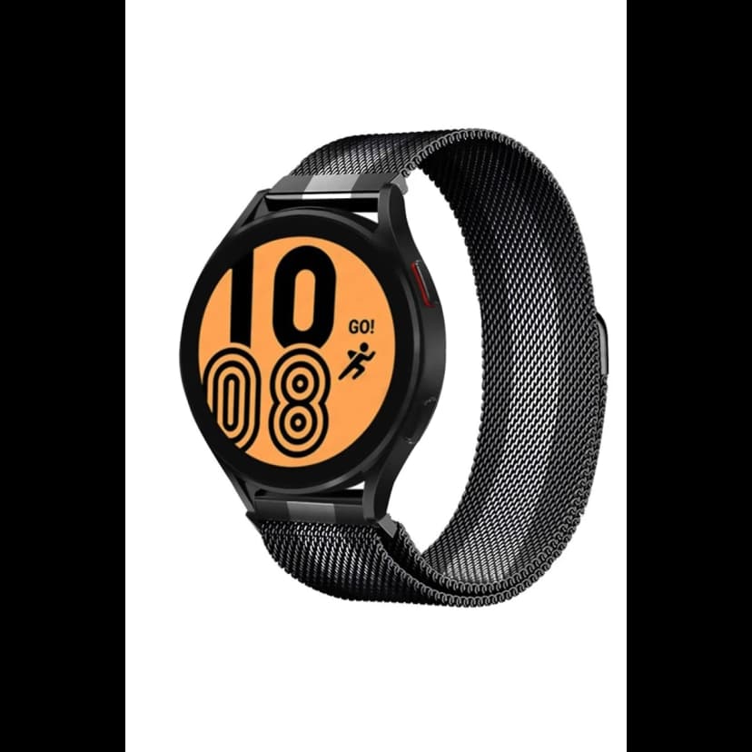 Newface Watch 20mm Metal Mıknatıslı Kordon - Siyah-Beyaz