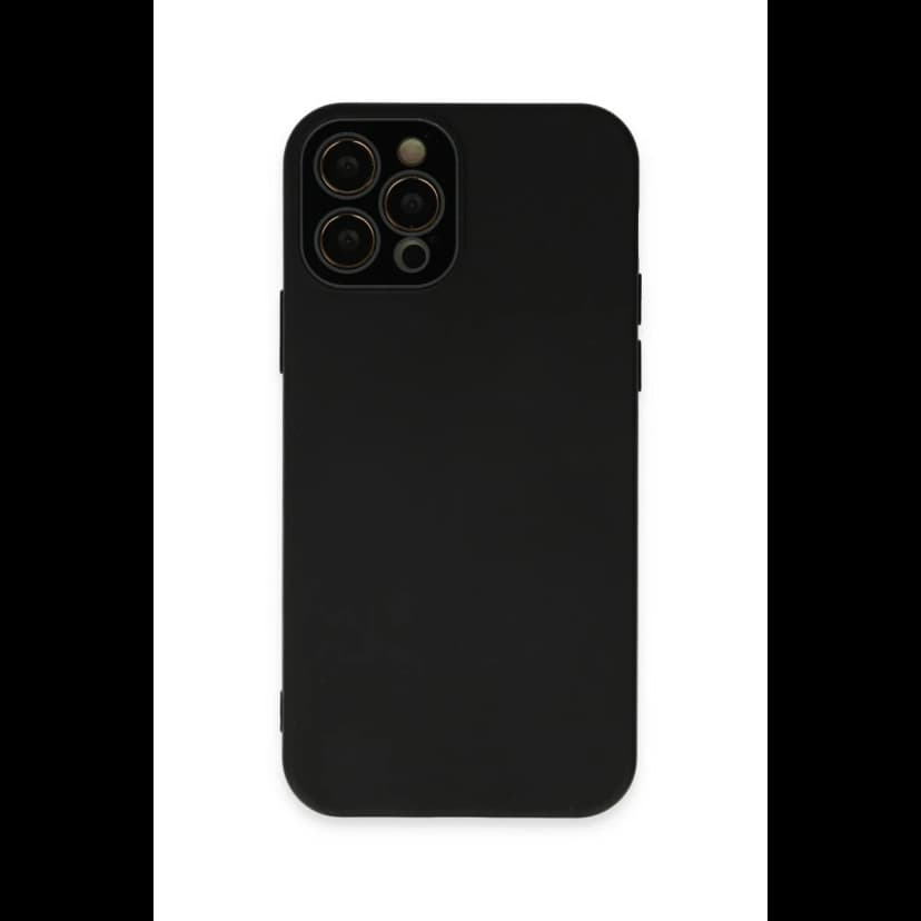 Newface Apple iPhone 12 Pro Kılıf Lansman Glass Kapak - Siyah