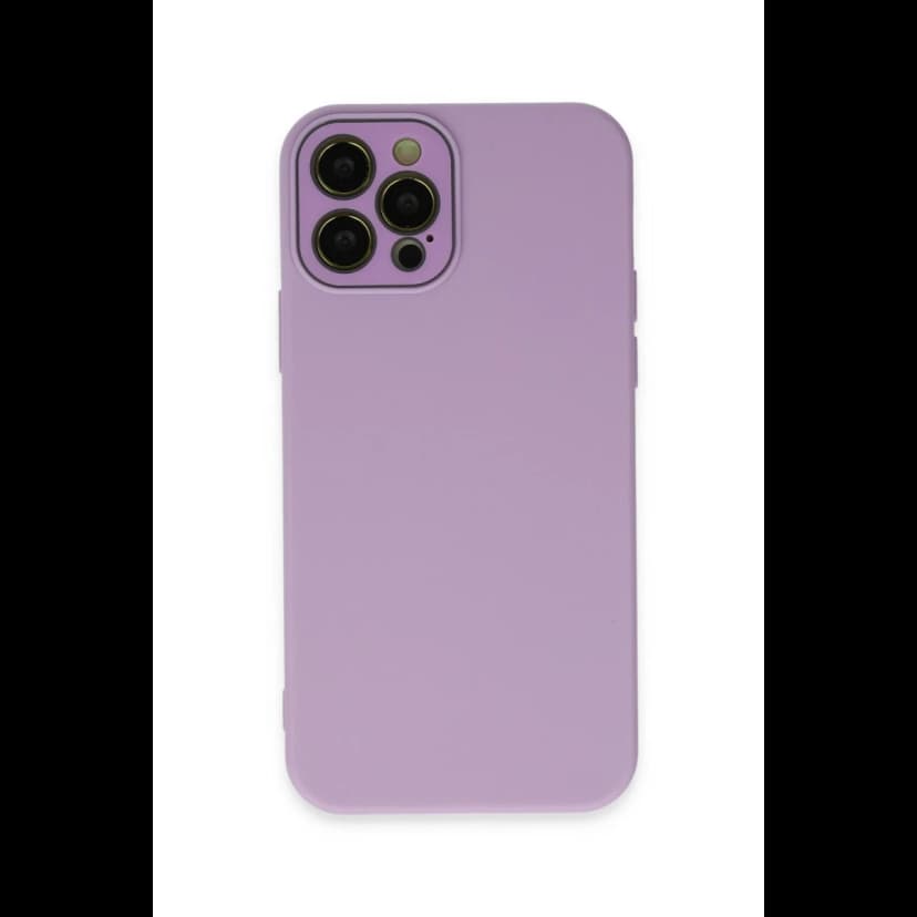 Newface Apple iPhone 12 Pro Kılıf Lansman Glass Kapak - Lila