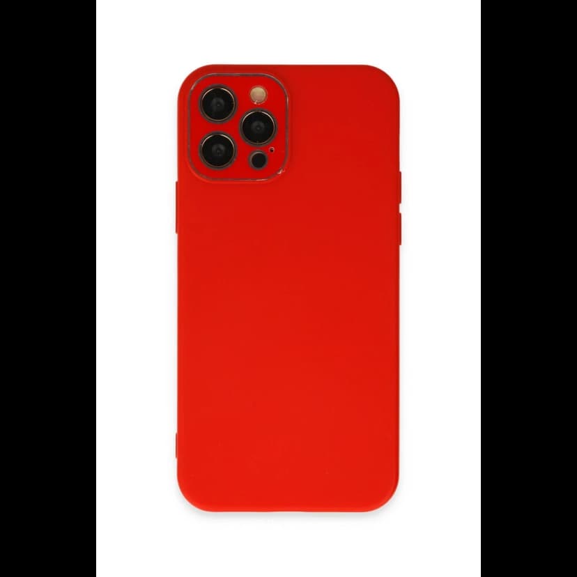 Newface Apple iPhone 12 Pro Kılıf Lansman Glass Kapak - Kırmızı