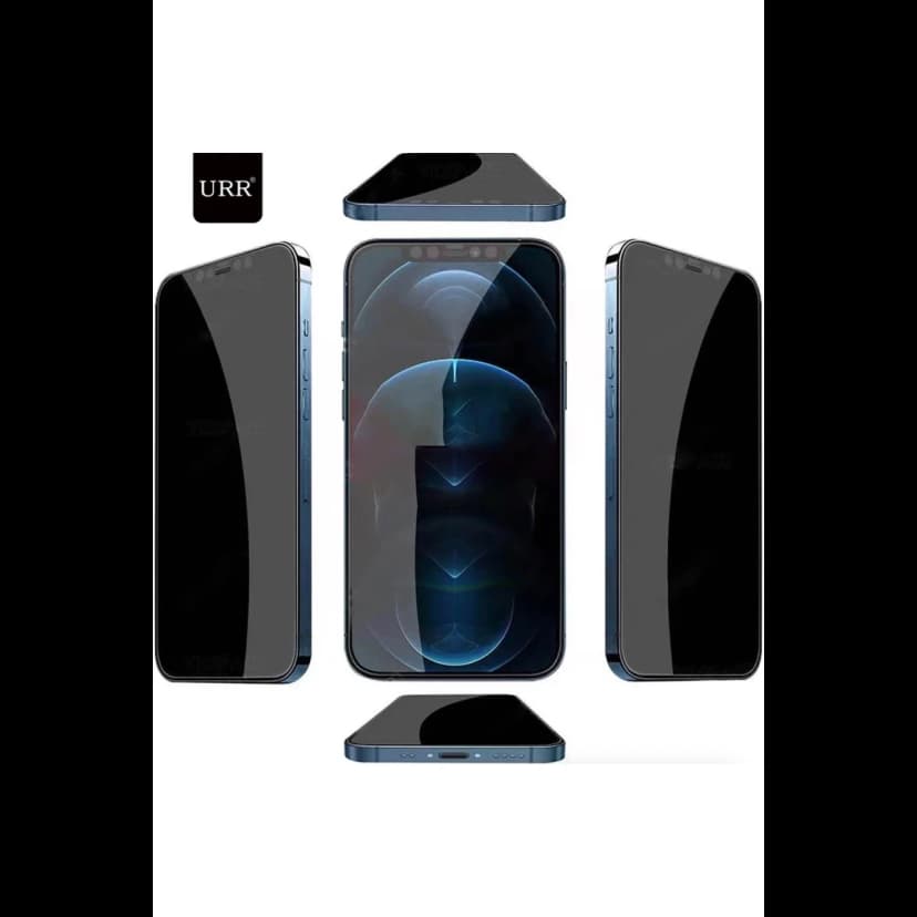 URR Apple iPhone 14 4 Way Anti Spy 360 Privacy Cam Ekran Koruyucu - Siyah