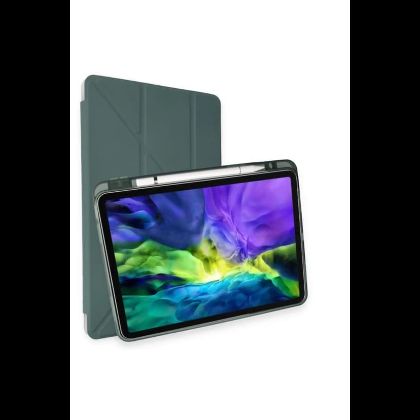 Newface Apple iPad Pro 11 (2018) Kılıf Kalemlikli Mars Tablet Kılıfı - Koyu Yeşil