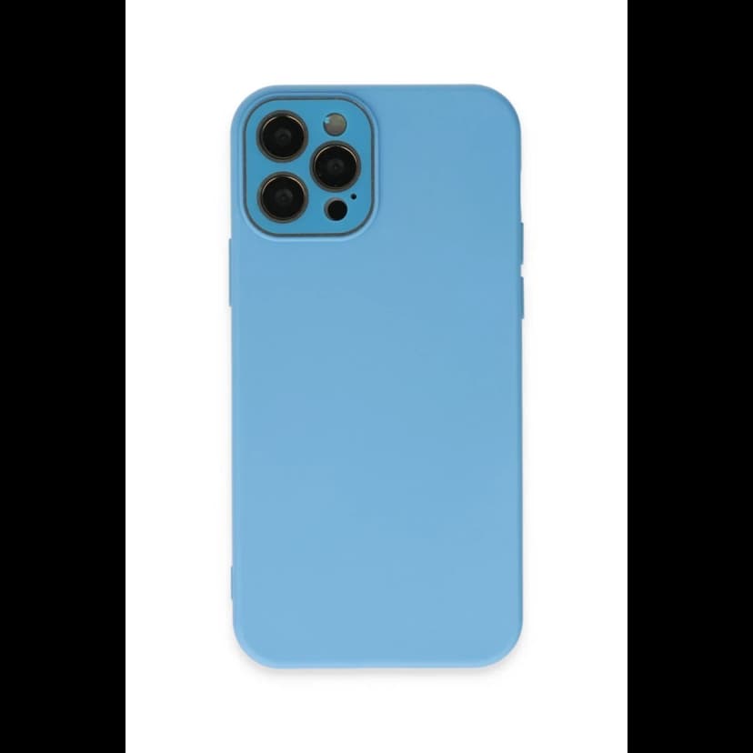 Newface Apple iPhone 12 Pro Max Kılıf Lansman Glass Kapak - Mavi