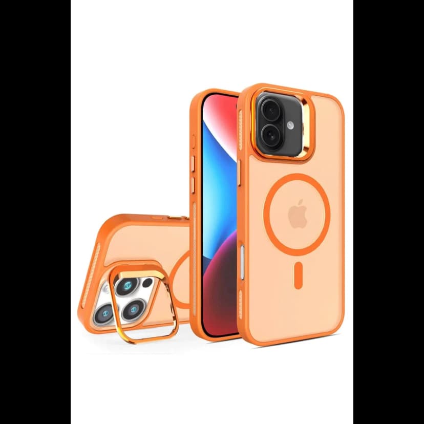 Joko Apple iPhone 16 Flet Lens Magsafe Kapak - Turuncu