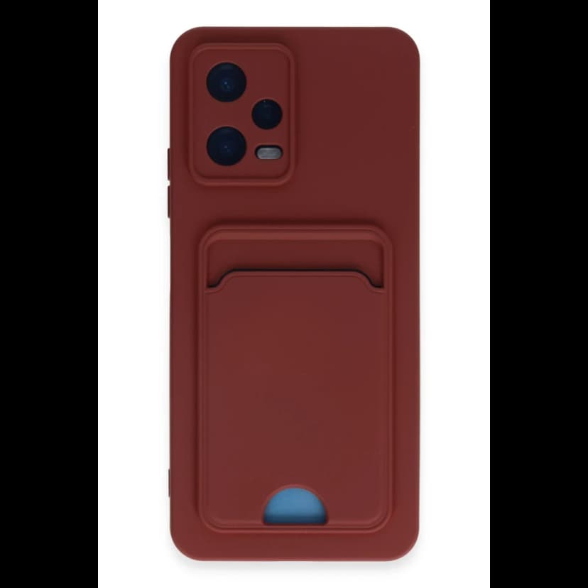 Newface Xiaomi Poco X5 5G Kılıf Kelvin Kartvizitli Silikon - Bordo