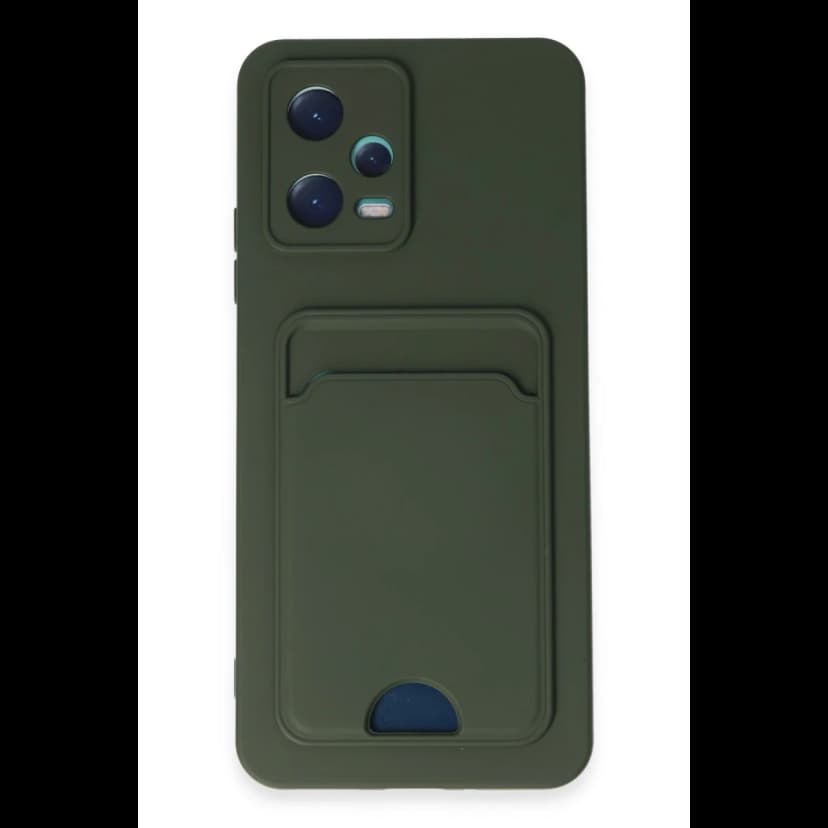 Newface Xiaomi Poco X5 5G Kılıf Kelvin Kartvizitli Silikon - Koyu Yeşil