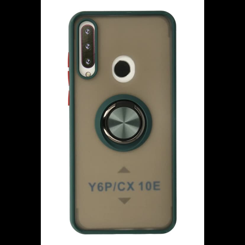 Newface Huawei Y6P Kılıf Montreal Yüzüklü Silikon Kapak - Yeşil