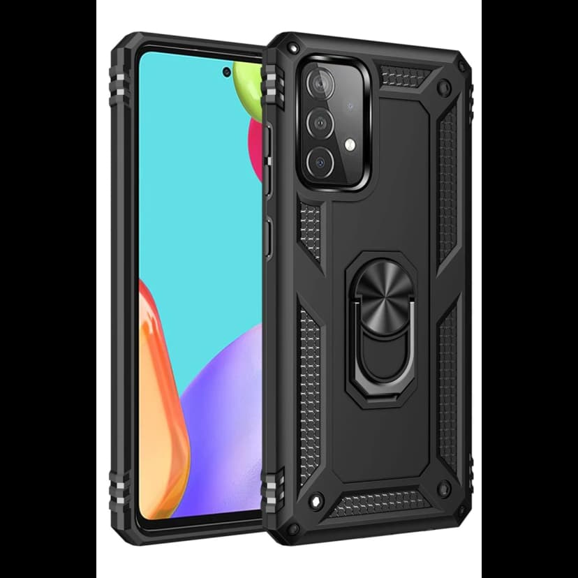 Newface Samsung Galaxy A33 5G Kılıf Sofya Yüzüklü Silikon Kapak - Siyah