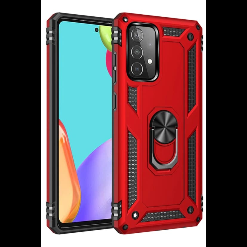 Newface Samsung Galaxy A33 5G Kılıf Sofya Yüzüklü Silikon Kapak - Kırmızı