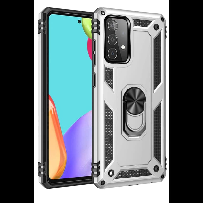 Newface Samsung Galaxy A33 5G Kılıf Sofya Yüzüklü Silikon Kapak - Gümüş
