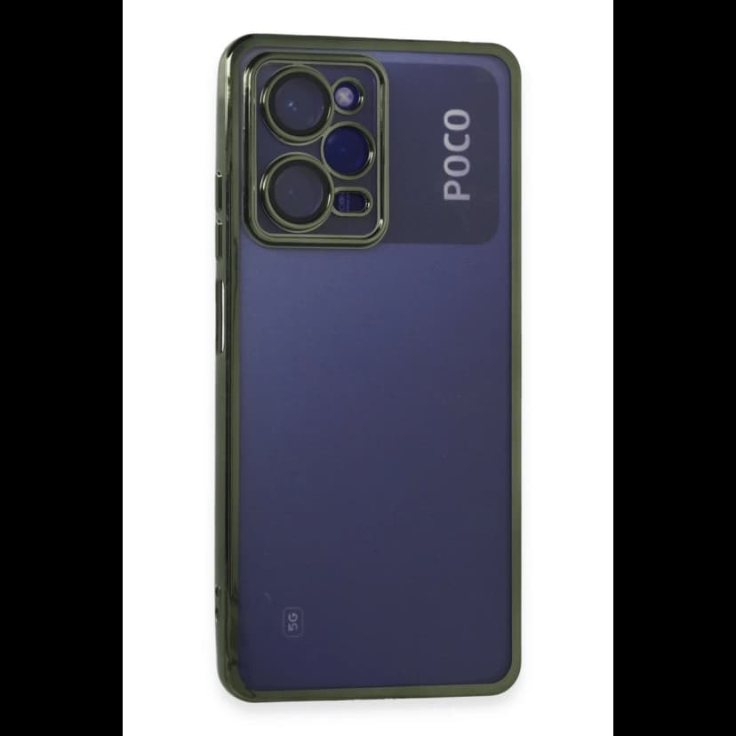 Newface Xiaomi Poco X5 Pro 5G Kılıf Razer Lensli Silikon - Yeşil