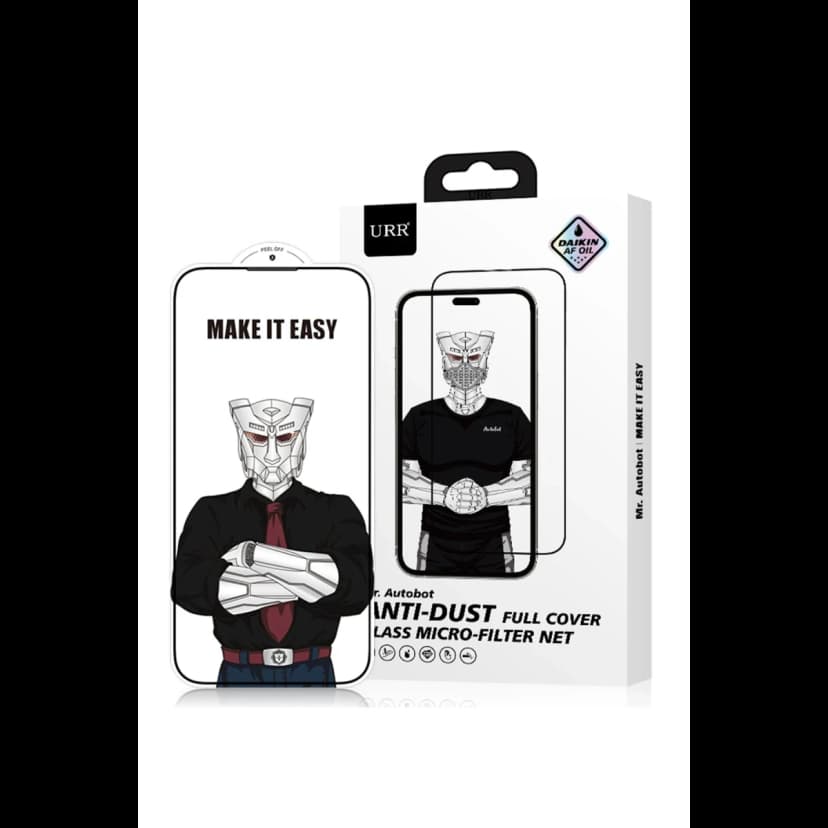 URR Apple iPhone 15 Pro Max Lazer Antidust Cam Ekran Koruyucu - Siyah