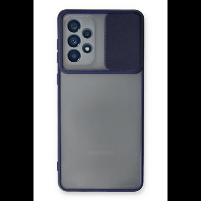 Newface Samsung Galaxy A33 5G Kılıf Palm Buzlu Kamera Sürgülü Silikon - Lacivert