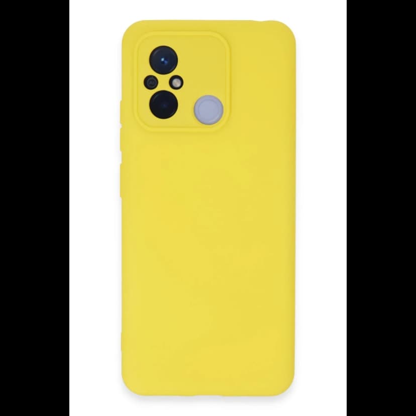 Newface Xiaomi Redmi 12C Kılıf Nano içi Kadife Silikon - Sarı