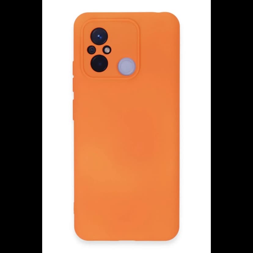 Newface Xiaomi Redmi 12C Kılıf Nano içi Kadife Silikon - Turuncu
