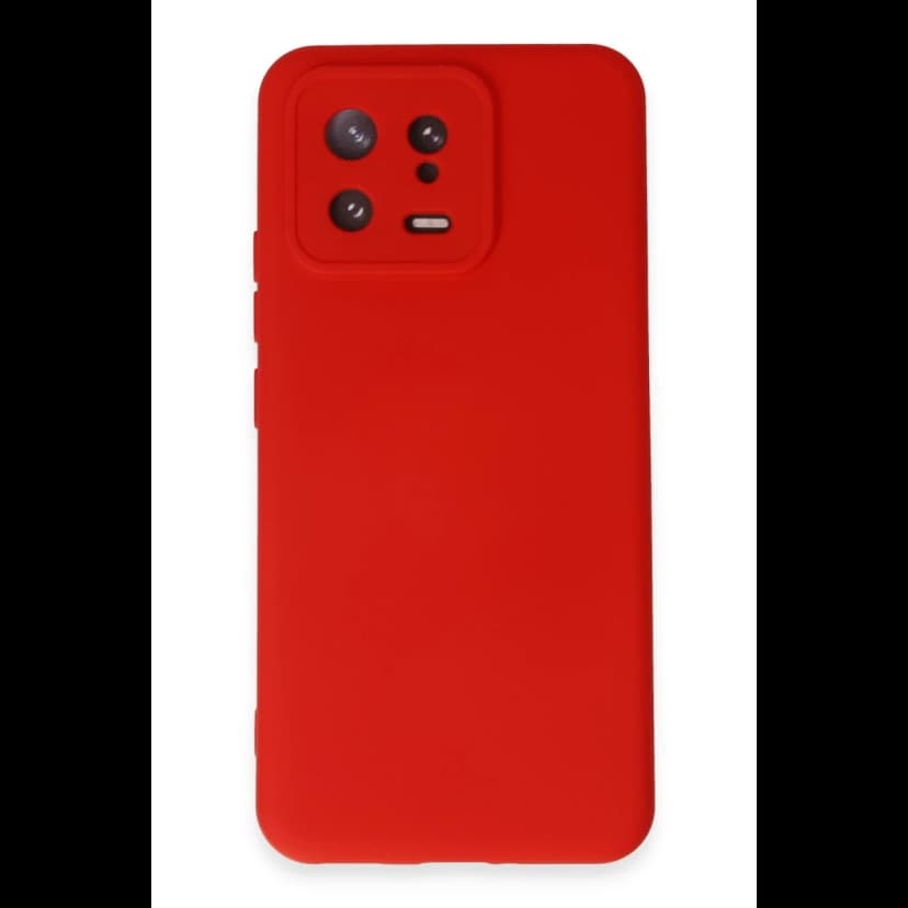 Newface Xiaomi Mi 13 Kılıf Nano içi Kadife Silikon - Kırmızı
