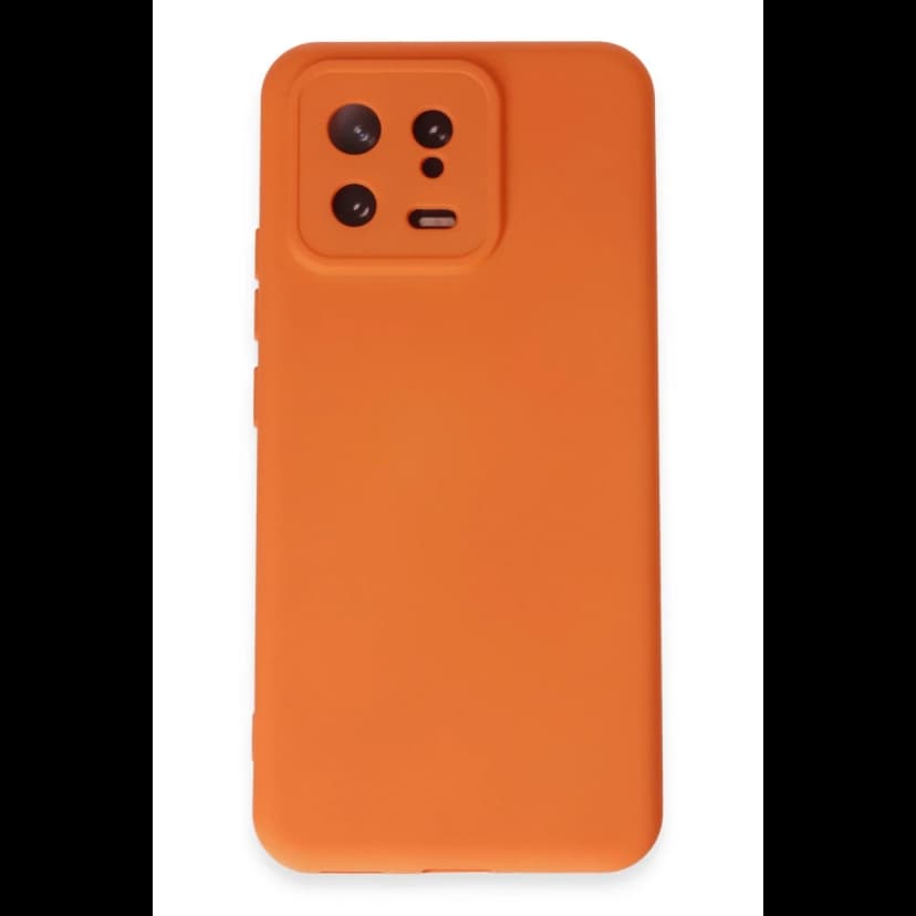 Newface Xiaomi Mi 13 Kılıf Nano içi Kadife Silikon - Turuncu