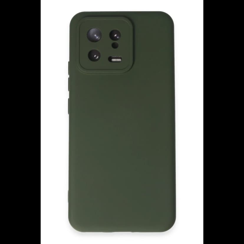 Newface Xiaomi Mi 13 Kılıf Nano içi Kadife Silikon - Koyu Yeşil