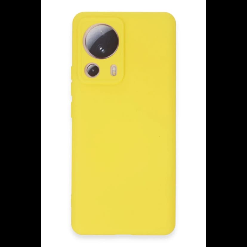 Newface Xiaomi Mi 13 Lite Kılıf Nano içi Kadife Silikon - Sarı