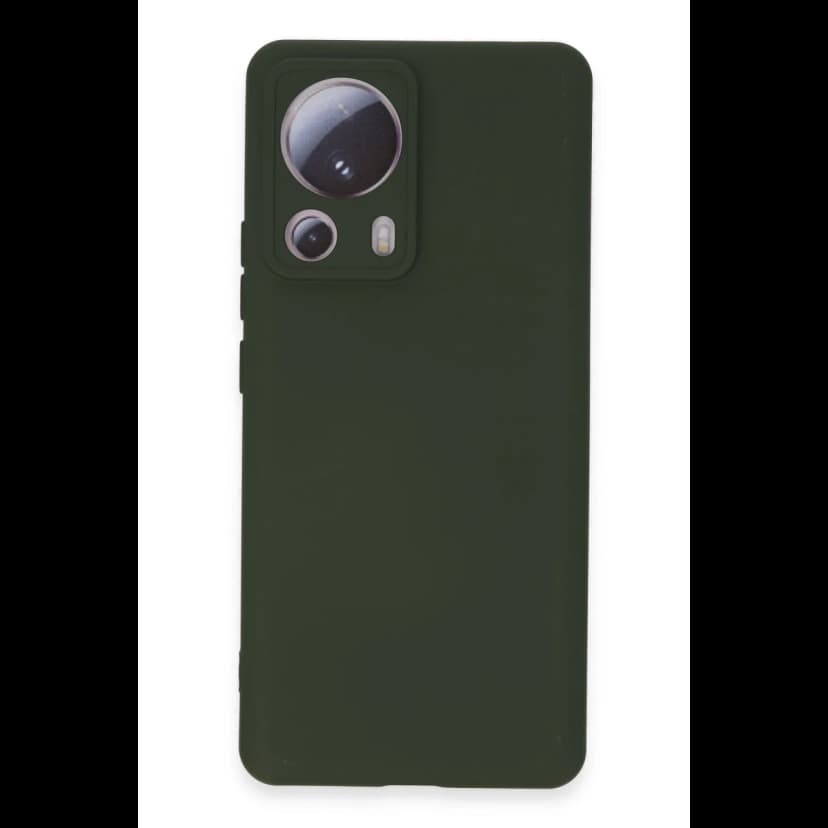 Newface Xiaomi Mi 13 Lite Kılıf Nano içi Kadife Silikon - Koyu Yeşil