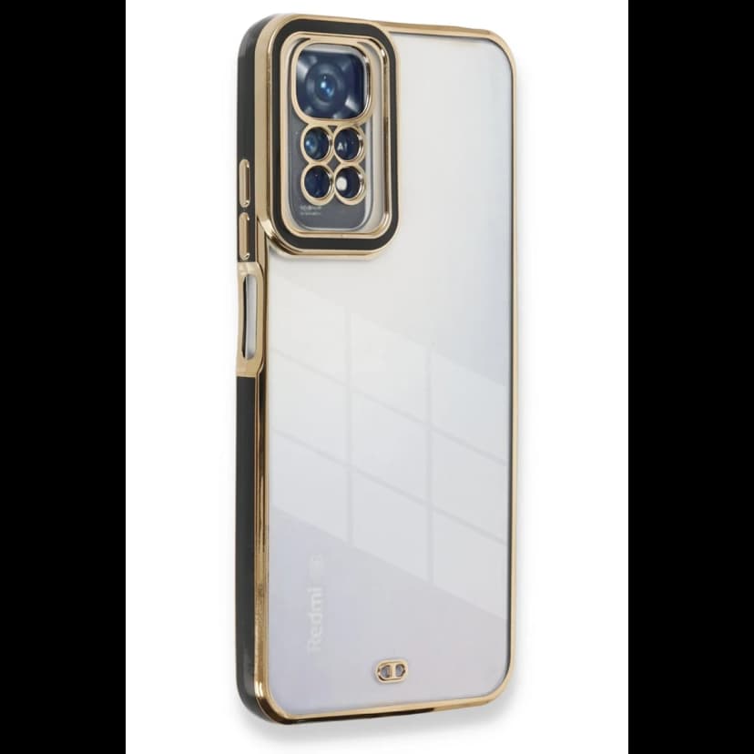 Newface Xiaomi Redmi Note 11 Kılıf Liva Lens Silikon - Siyah