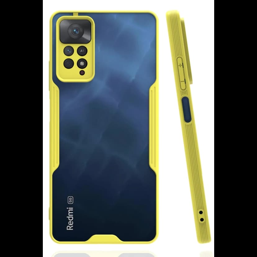 Newface Xiaomi Redmi Note 11 Pro Kılıf Platin Silikon - Sarı