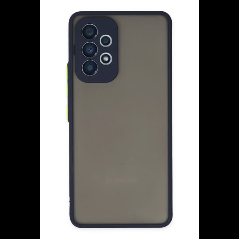 Newface Samsung Galaxy A73 5G Kılıf Montreal Silikon Kapak - Lacivert